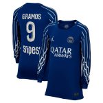 psg jordan fourth stadium shirt 2024-25 – long sleeve – kids with g.ramos 9 printing Kits Collection | Shop PSG Gear