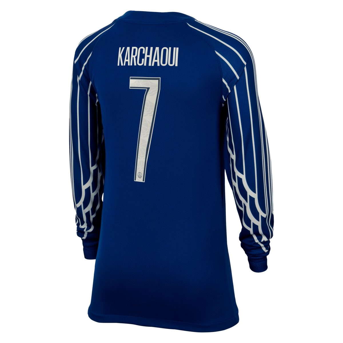 psg jordan fourth stadium shirt 2024-25 – long sleeve – kids with karchaoui 7 printing Kits Collection | Shop PSG Gear