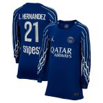 psg jordan fourth stadium shirt 2024-25 – long sleeve – kids with l.hernandez 21 printing Kits Collection | Shop PSG Gear