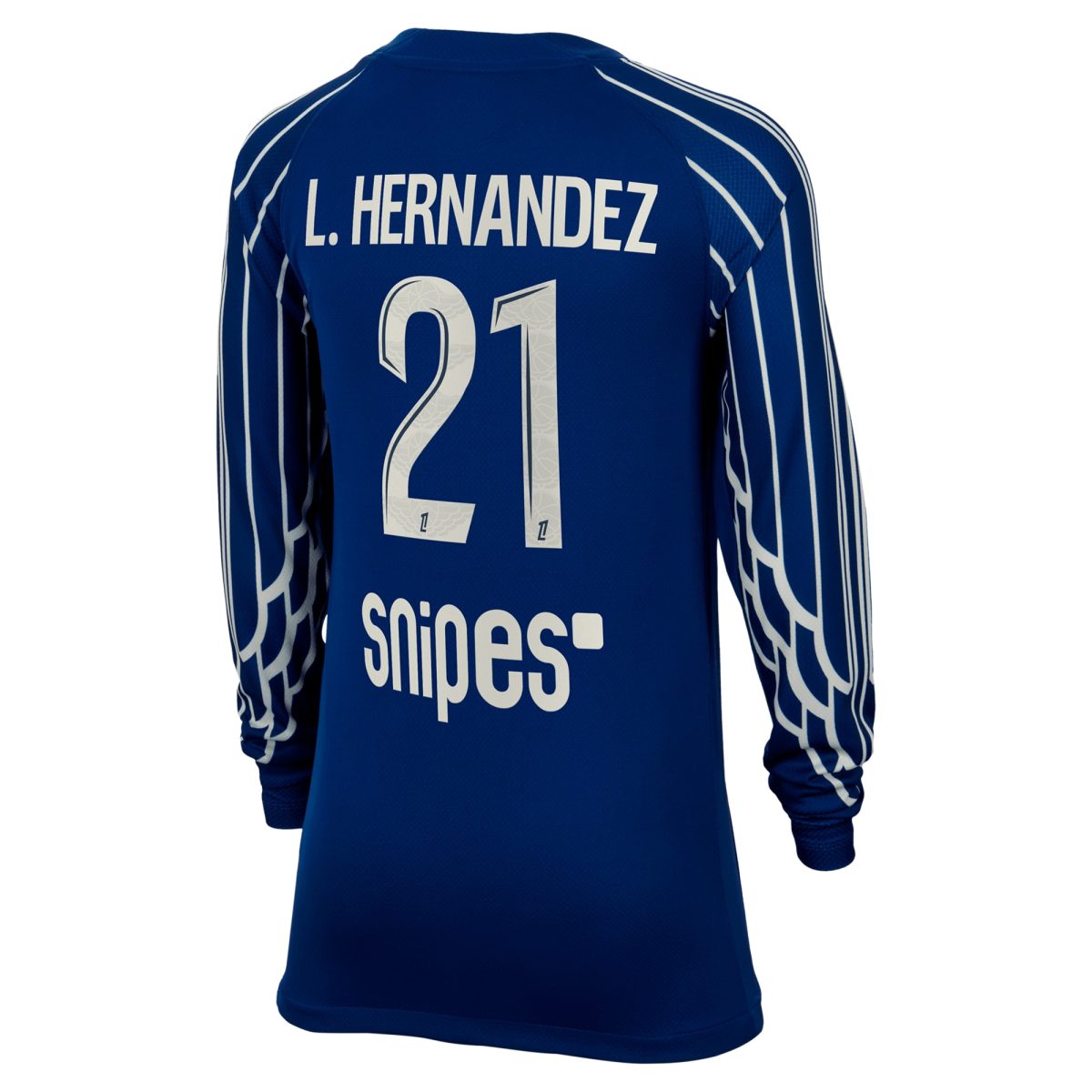 psg jordan fourth stadium shirt 2024-25 – long sleeve – kids with l.hernandez 21 printing Kits Collection | Shop PSG Gear