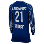 psg jordan fourth stadium shirt 2024-25 – long sleeve – kids with l.hernandez 21 printing Kits Collection | Shop PSG Gear