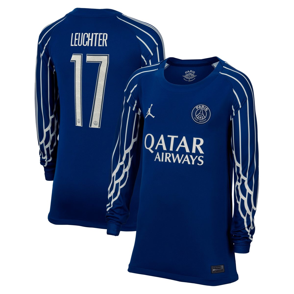 psg jordan fourth stadium shirt 2024-25 – long sleeve – kids with leuchter 17 printing Kits Collection | Shop PSG Gear