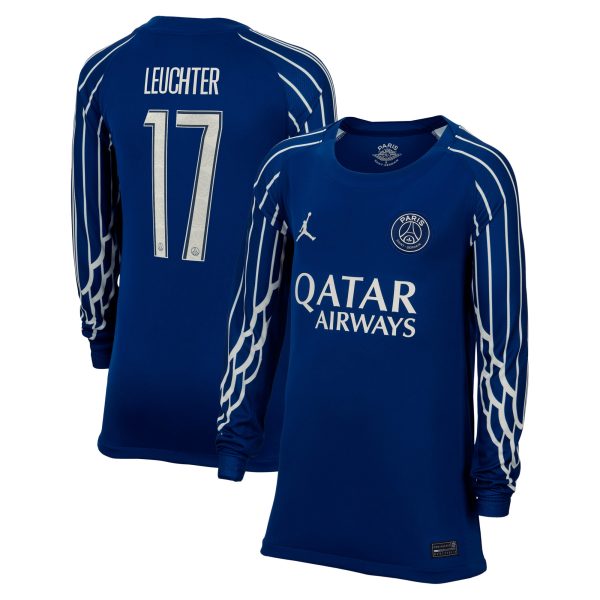 psg jordan fourth stadium shirt 2024-25 – long sleeve – kids with leuchter 17 printing Kits Collection | Shop PSG Gear