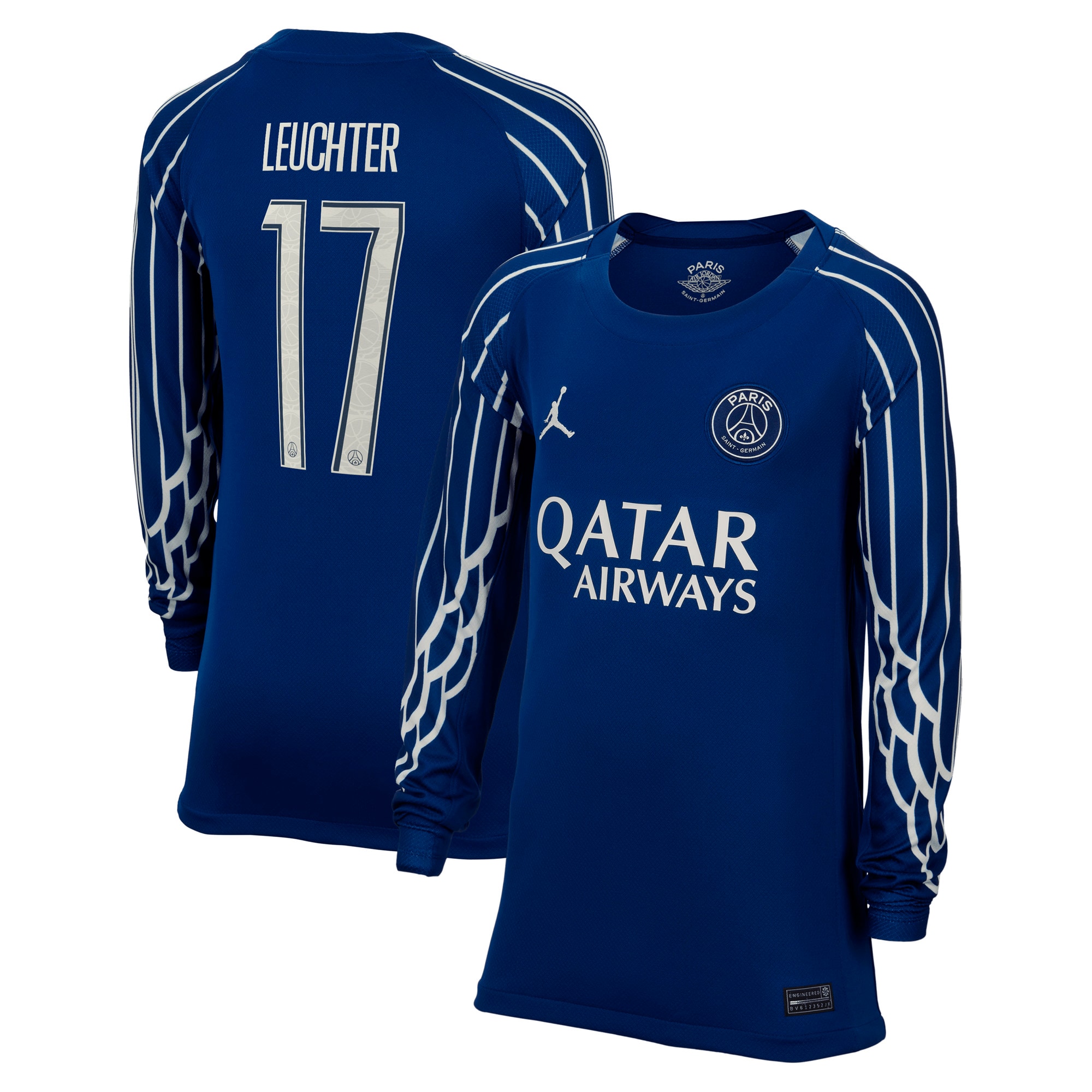 psg jordan fourth stadium shirt 2024-25 – long sleeve – kids with leuchter 17 printing Kits Collection | Shop PSG Gear