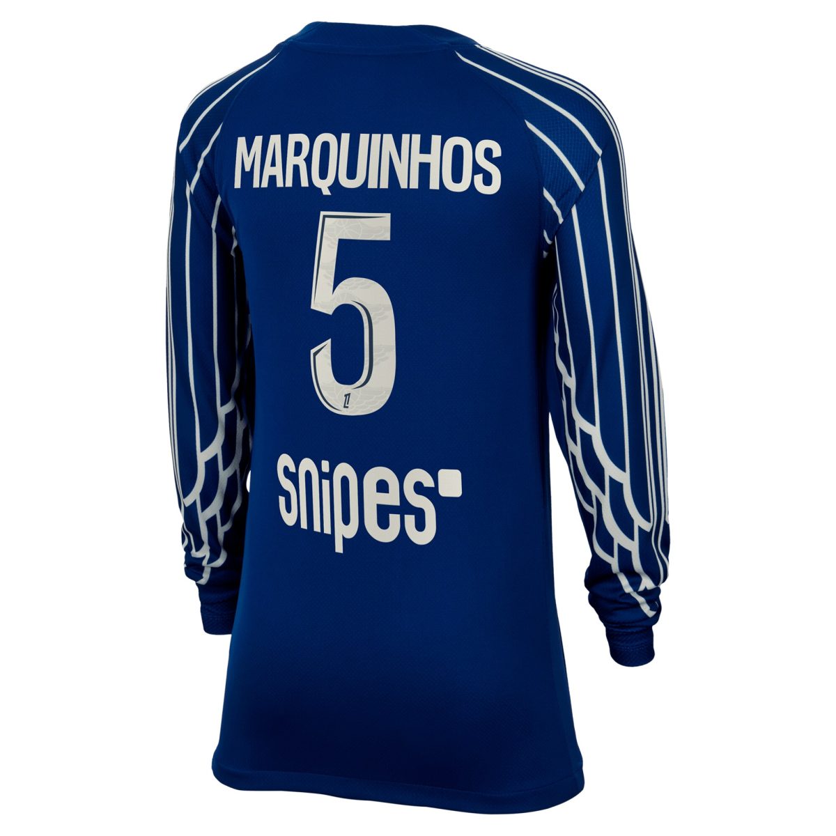 psg jordan fourth stadium shirt 2024-25 – long sleeve – kids with marquinhos 5 printing Kits Collection | Shop PSG Gear