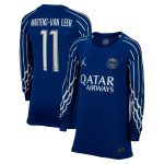 psg jordan fourth stadium shirt 2024-25 – long sleeve – kids with martens-van leer 11 printing Kits Collection | Shop PSG Gear
