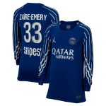 psg jordan fourth stadium shirt 2024-25 – long sleeve – kids with zaire-emery 33 printing Kits Collection | Shop PSG Gear