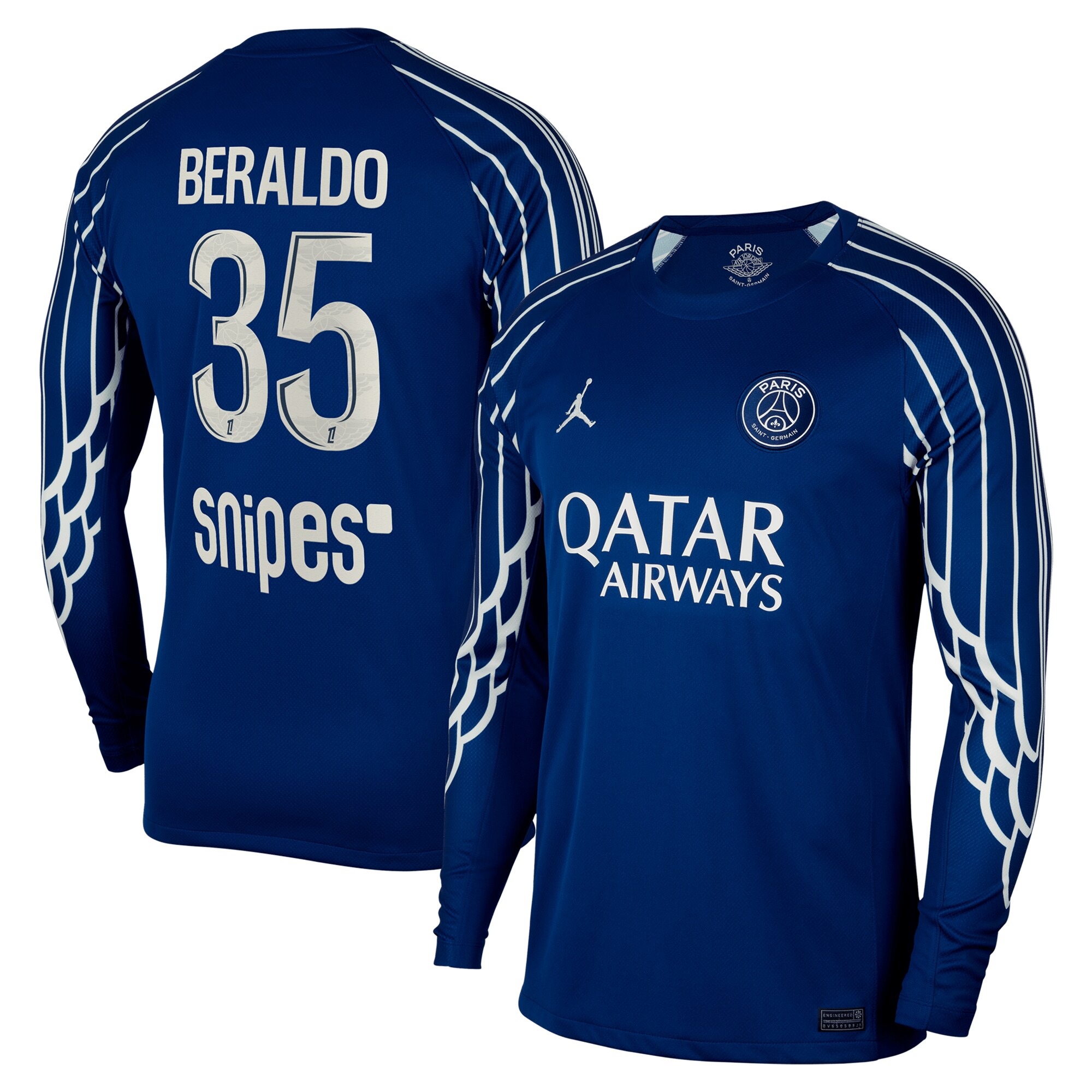 psg jordan fourth stadium shirt 2024-25 – long sleeve with beraldo 35 printing Kits Collection | Shop PSG Gear