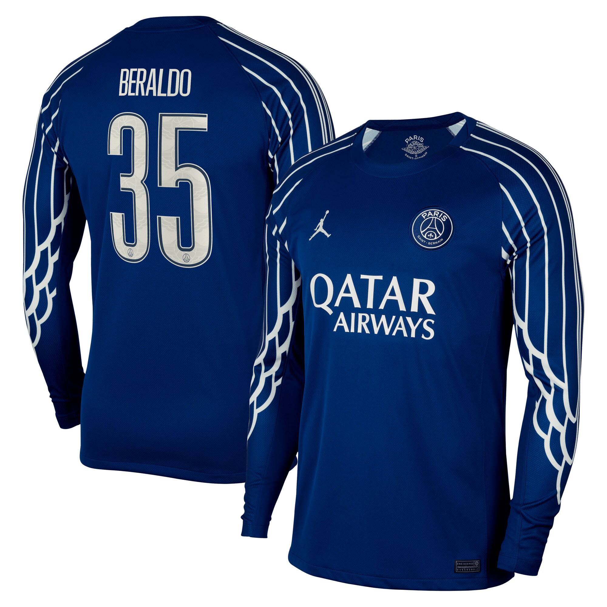 psg jordan fourth stadium shirt 2024-25 – long sleeve with cup printing beraldo 35 Kits Collection | Shop PSG Gear