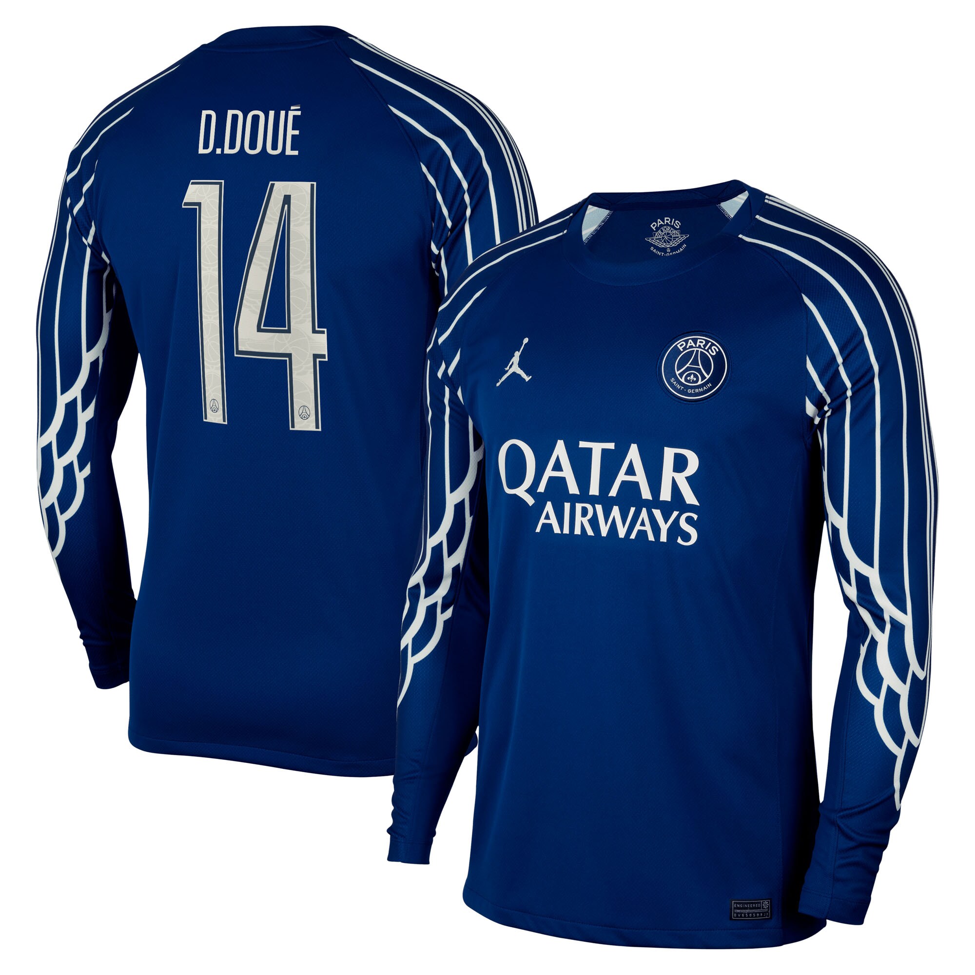psg jordan fourth stadium shirt 2024-25 – long sleeve with cup printing d.doue 14 Kits Collection | Shop PSG Gear