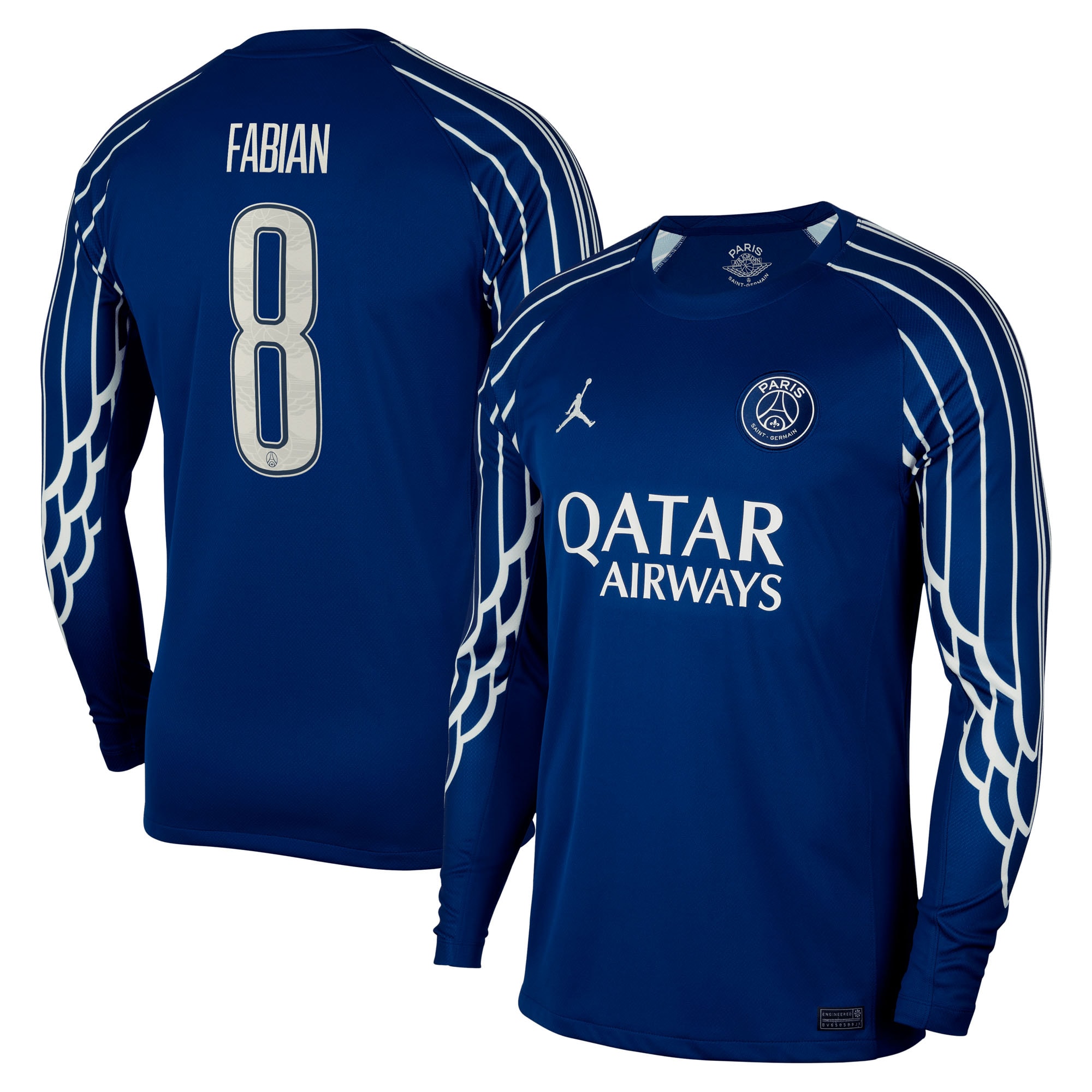 psg jordan fourth stadium shirt 2024-25 – long sleeve with cup printing fabian 8 Kits Collection | Shop PSG Gear