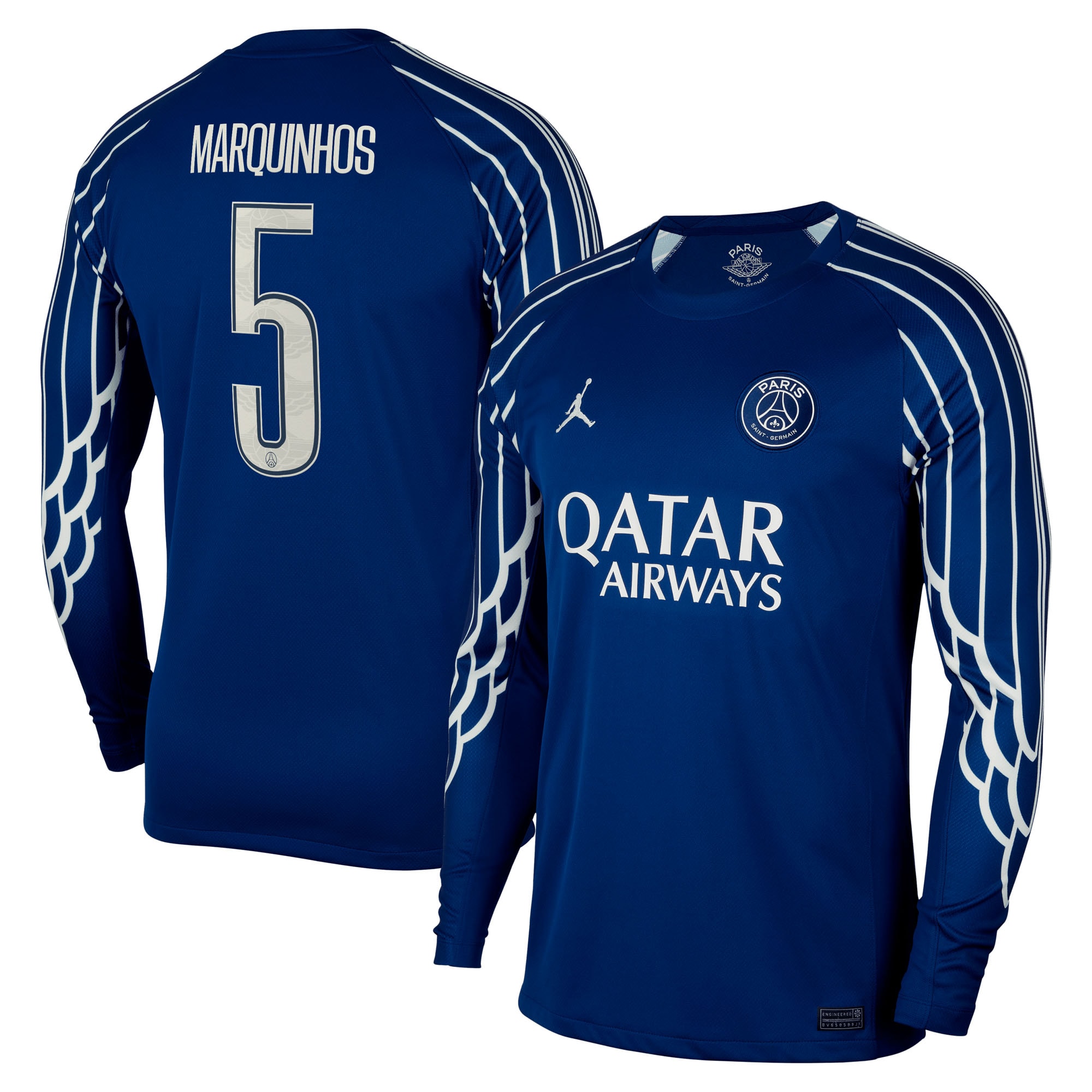 psg jordan fourth stadium shirt 2024-25 – long sleeve with cup printing marquinhos 5 Kits Collection | Shop PSG Gear