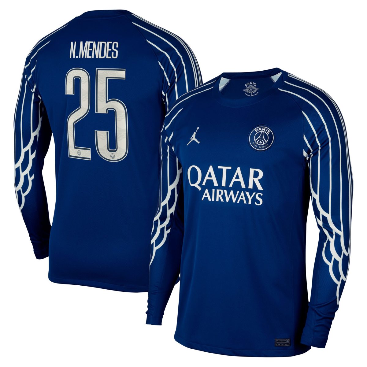 psg jordan fourth stadium shirt 2024-25 – long sleeve with cup printing n.mendes 25 Kits Collection | Shop PSG Gear