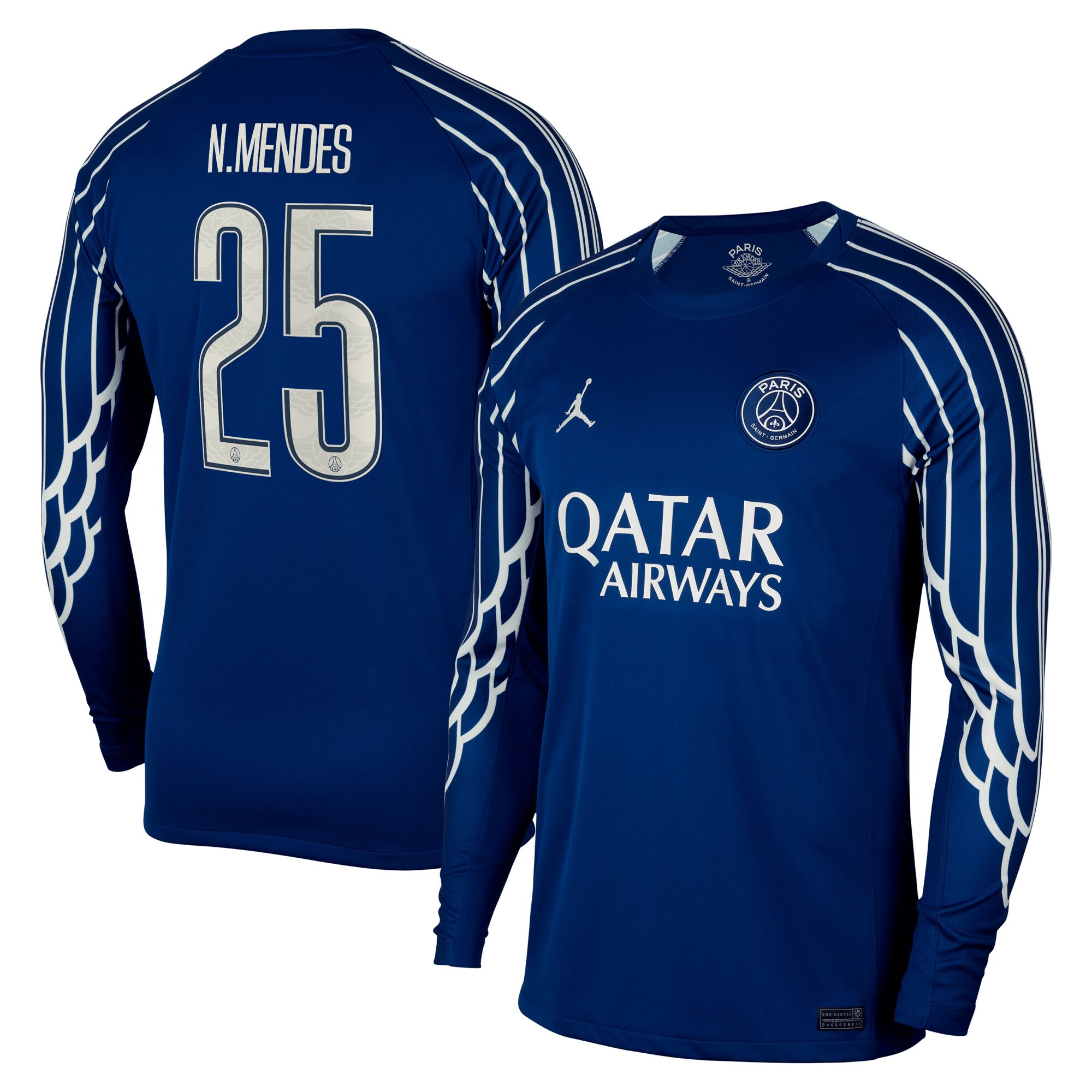 psg jordan fourth stadium shirt 2024-25 – long sleeve with cup printing n.mendes 25 Kits Collection | Shop PSG Gear