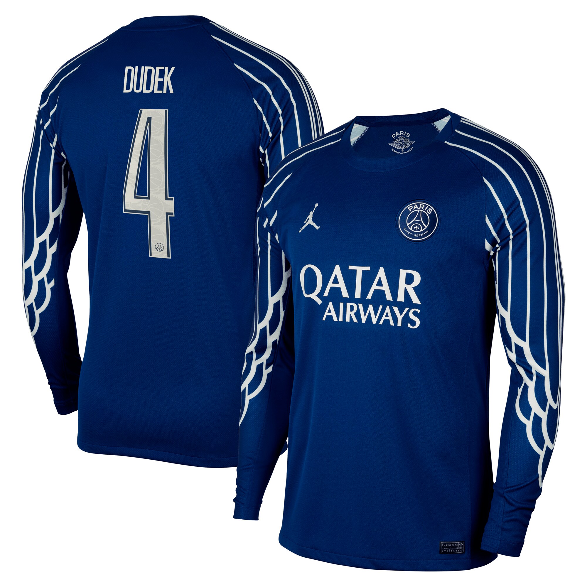 psg jordan fourth stadium shirt 2024-25 – long sleeve with dudek 4 printing Kits Collection | Shop PSG Gear