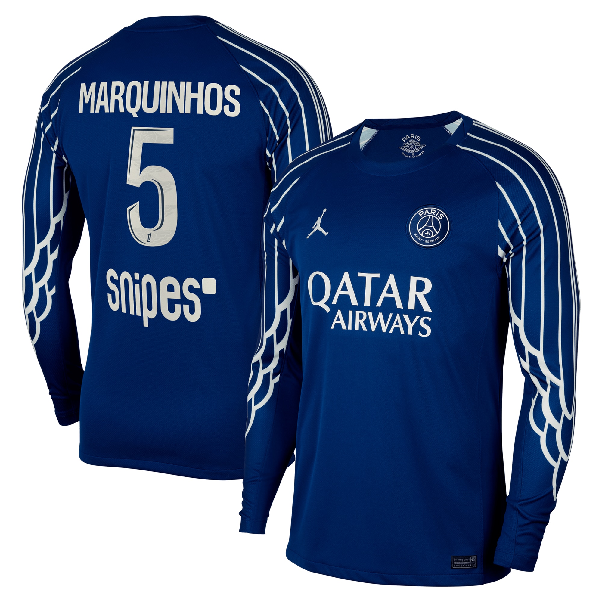 psg jordan fourth stadium shirt 2024-25 – long sleeve with marquinhos 5 printing Kits Collection | Shop PSG Gear