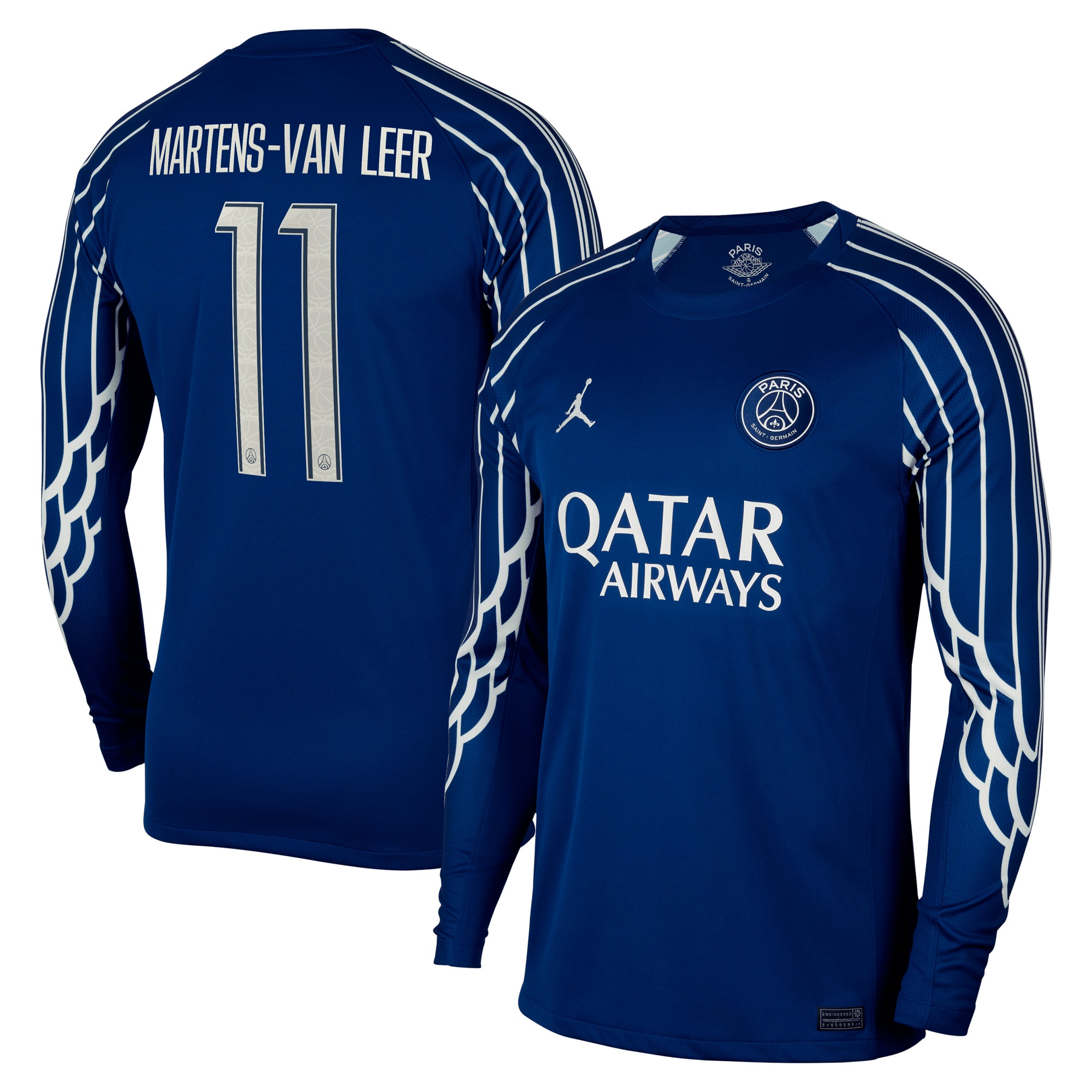 psg jordan fourth stadium shirt 2024-25 – long sleeve with martens-van leer 11 printing Kits Collection | Shop PSG Gear