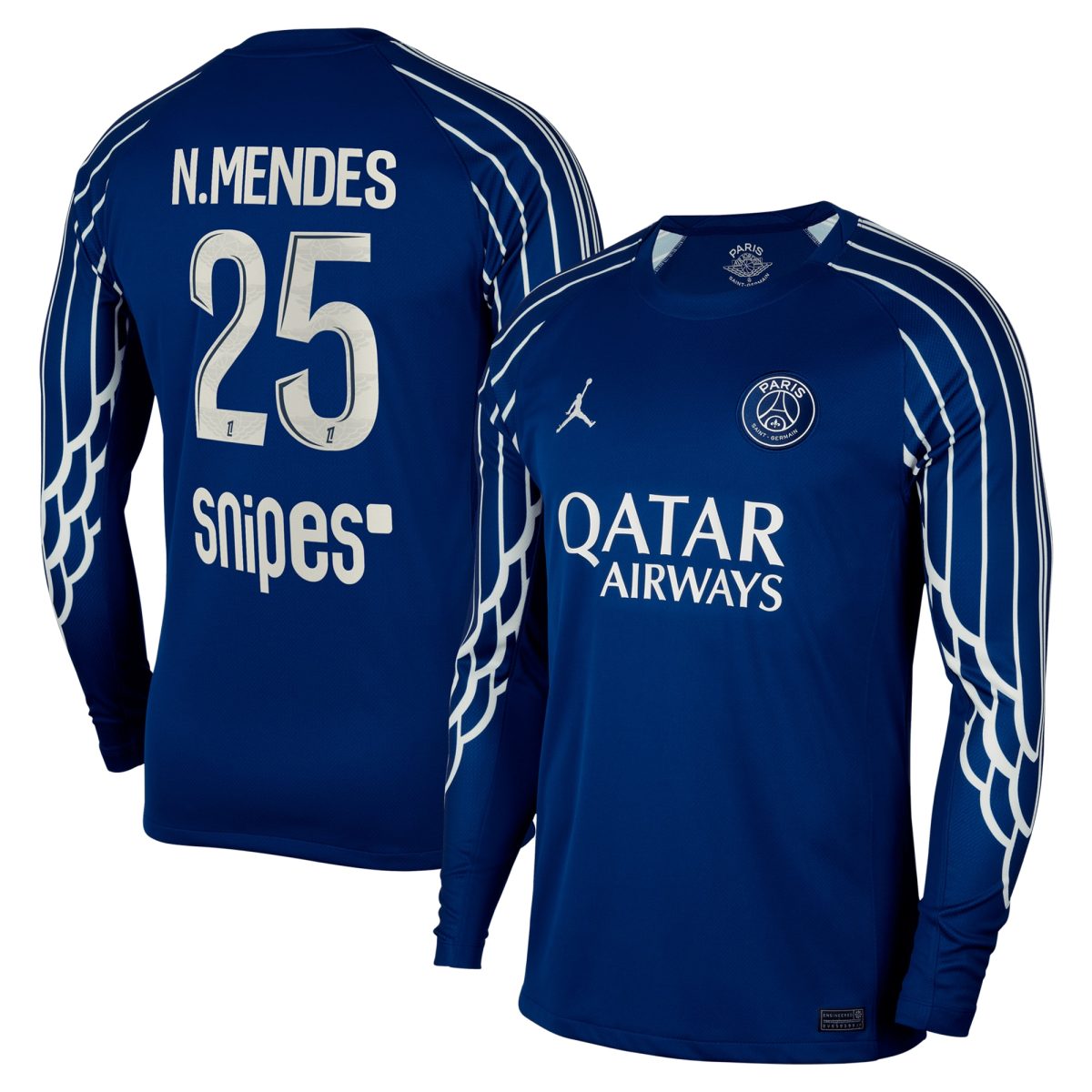 psg jordan fourth stadium shirt 2024-25 – long sleeve with n.mendes 25 printing Kits Collection | Shop PSG Gear