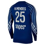 psg jordan fourth stadium shirt 2024-25 – long sleeve with n.mendes 25 printing Kits Collection | Shop PSG Gear