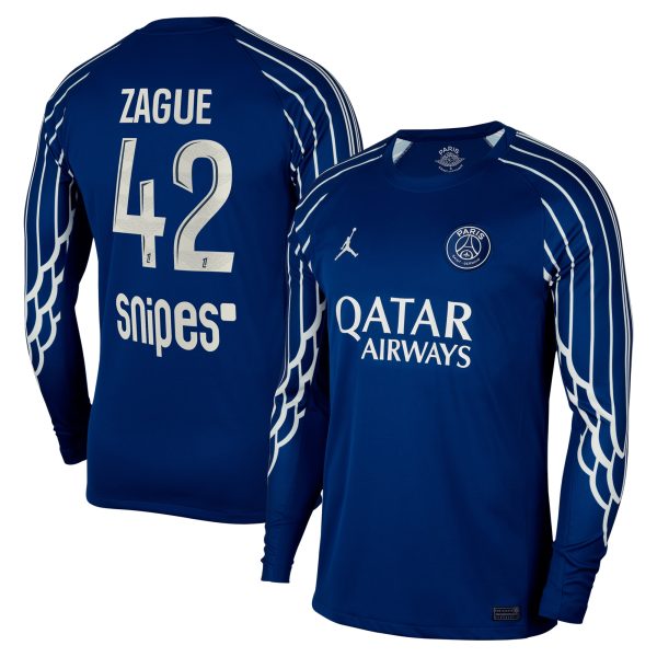 psg jordan fourth stadium shirt 2024-25 – long sleeve with zague 42 printing Kits Collection | Shop PSG Gear