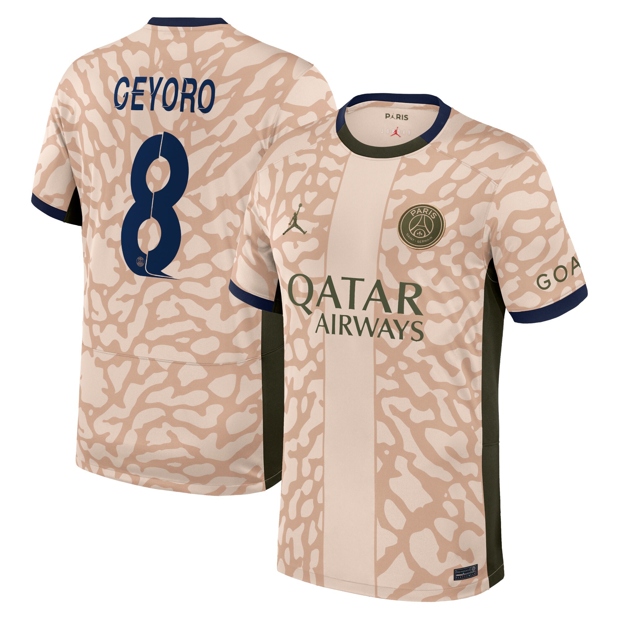 psg jordan fourth stadium shirt 2324 with geyoro 8 printing Kits Collection | Shop PSG Gear