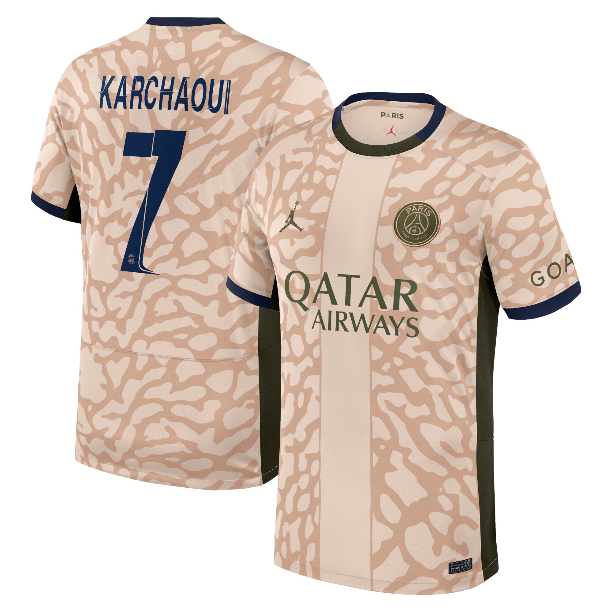 psg jordan fourth stadium shirt 2324 with karchaoui 7 printing Kits Collection | Shop PSG Gear