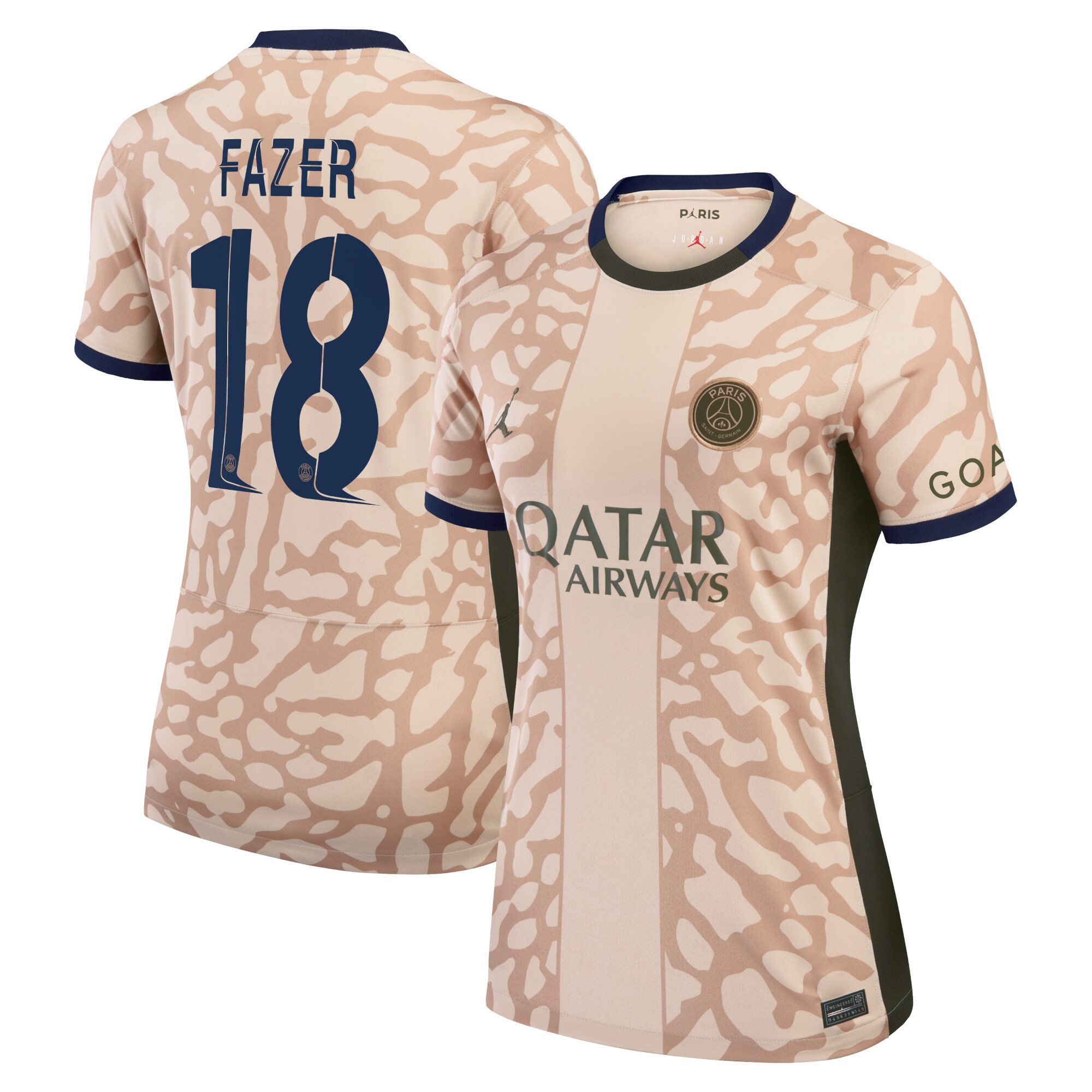 psg jordan fourth stadium shirt 2324 – womens with fazer 18 printing Kits Collection | Shop PSG Gear