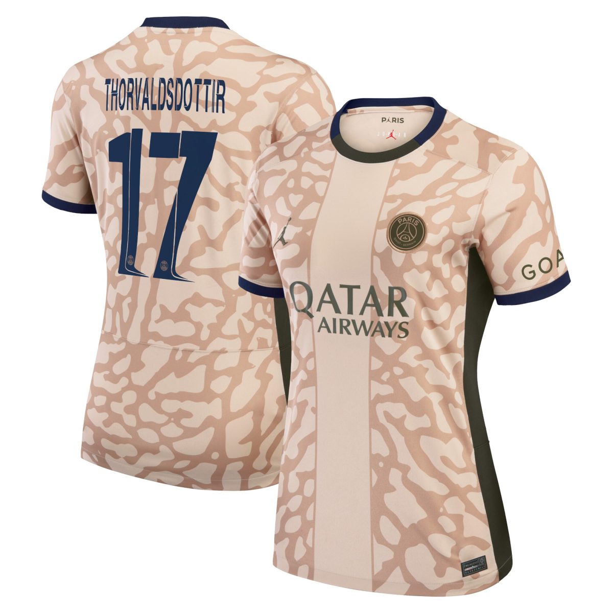 psg jordan fourth stadium shirt 2324 – womens with thorvaldsdottir 17 printing Kits Collection | Shop PSG Gear
