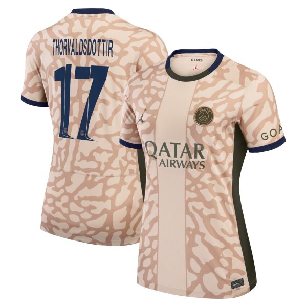 psg jordan fourth stadium shirt 2324 – womens with thorvaldsdottir 17 printing Kits Collection | Shop PSG Gear