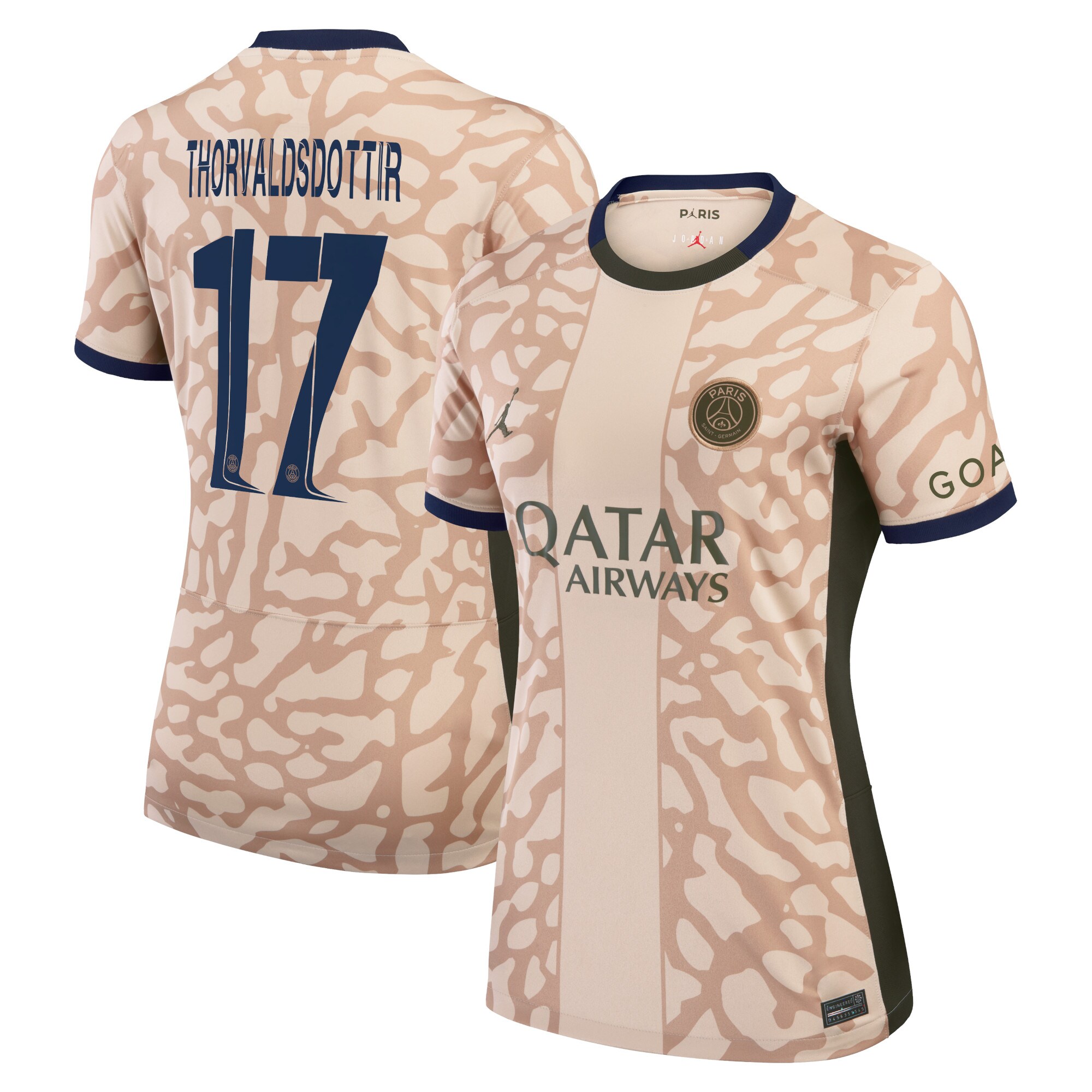 psg jordan fourth stadium shirt 2324 – womens with thorvaldsdottir 17 printing Kits Collection | Shop PSG Gear