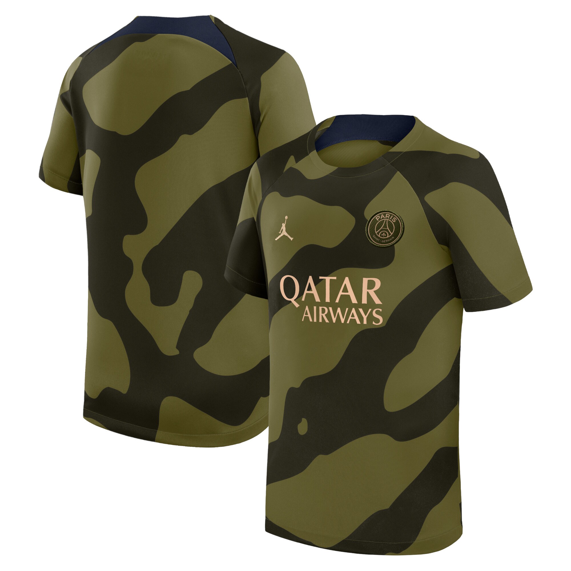 psg jordan pre match top – green – kids Kits Collection | Shop PSG Gear