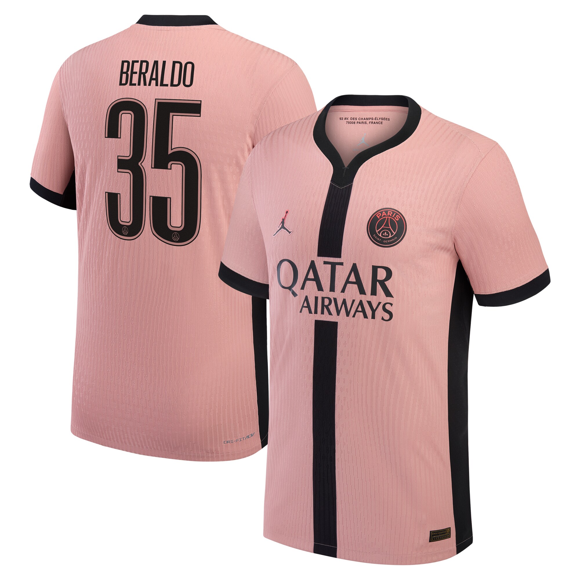 psg jordan third dri-fit adv match shirt 2024-25 with cup printing beraldo 35 Kits Collection | Shop PSG Gear