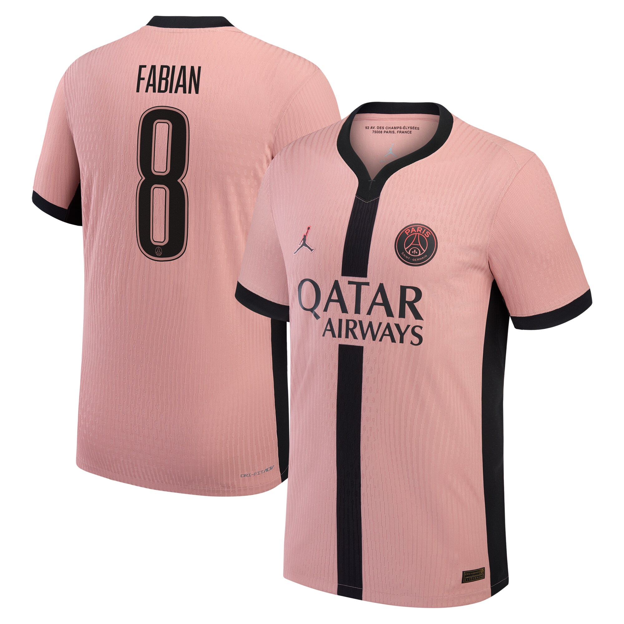 psg jordan third dri-fit adv match shirt 2024-25 with cup printing fabian 8 Kits Collection | Shop PSG Gear