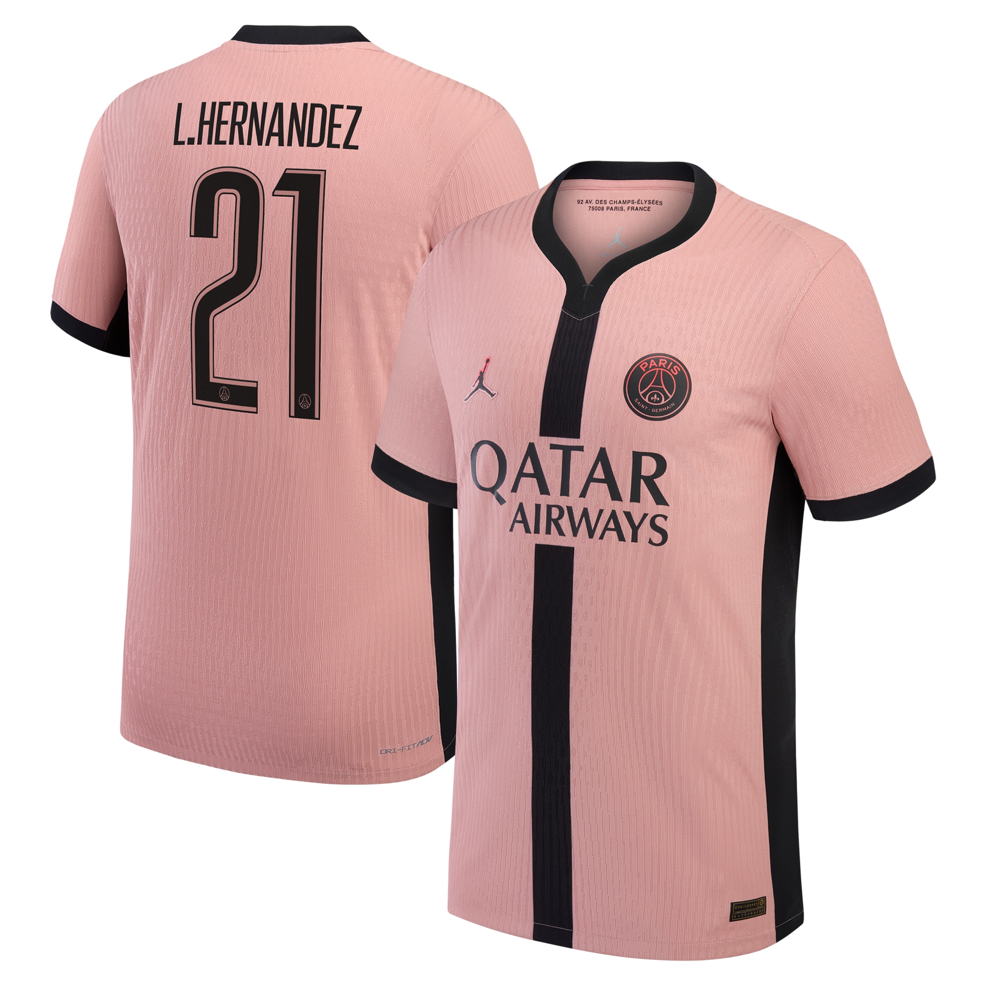 psg jordan third dri-fit adv match shirt 2024-25 with cup printing l.hernandez 21 Kits Collection | Shop PSG Gear