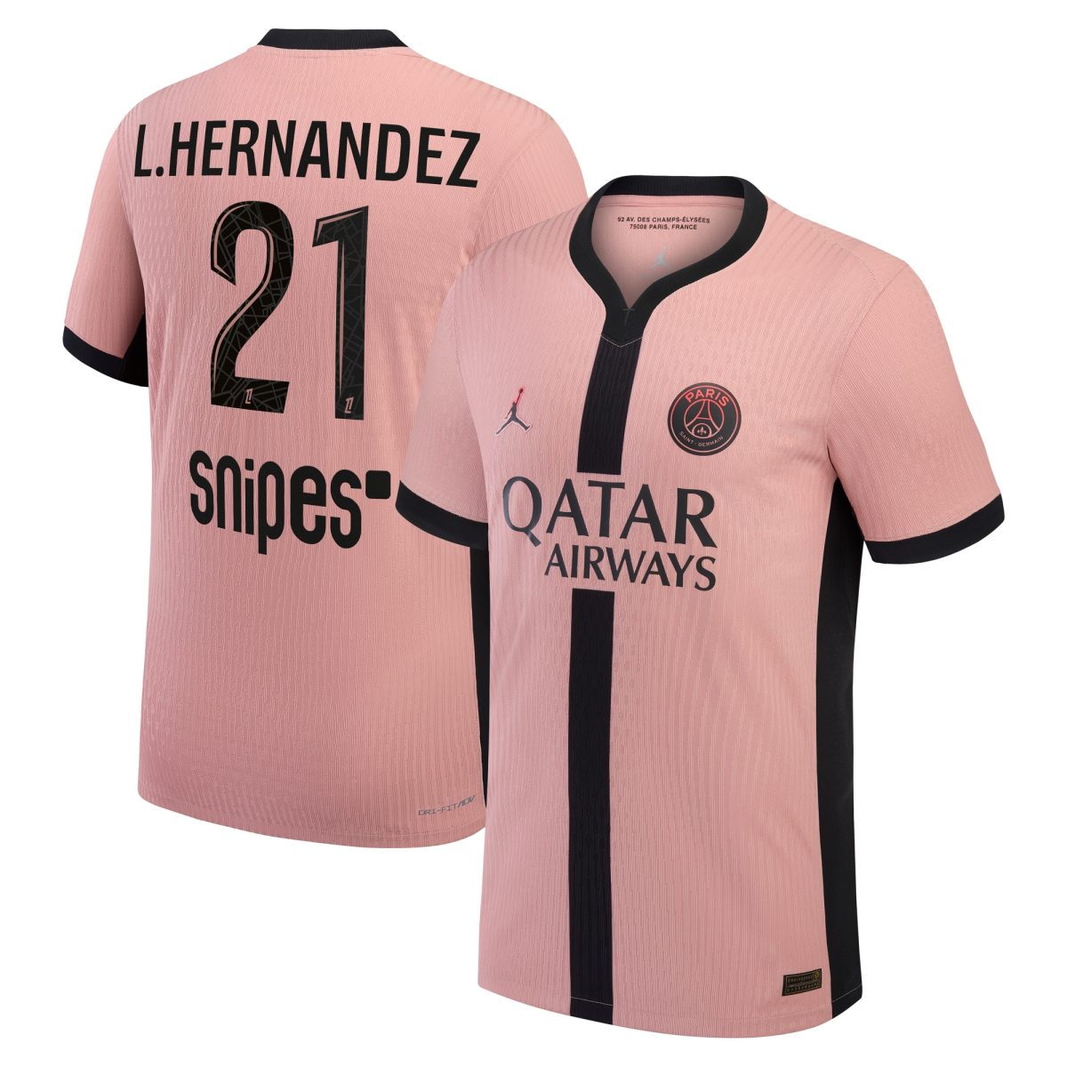 psg jordan third dri-fit adv match shirt 2024-25 with l.hernandez 21 printing Kits Collection | Shop PSG Gear