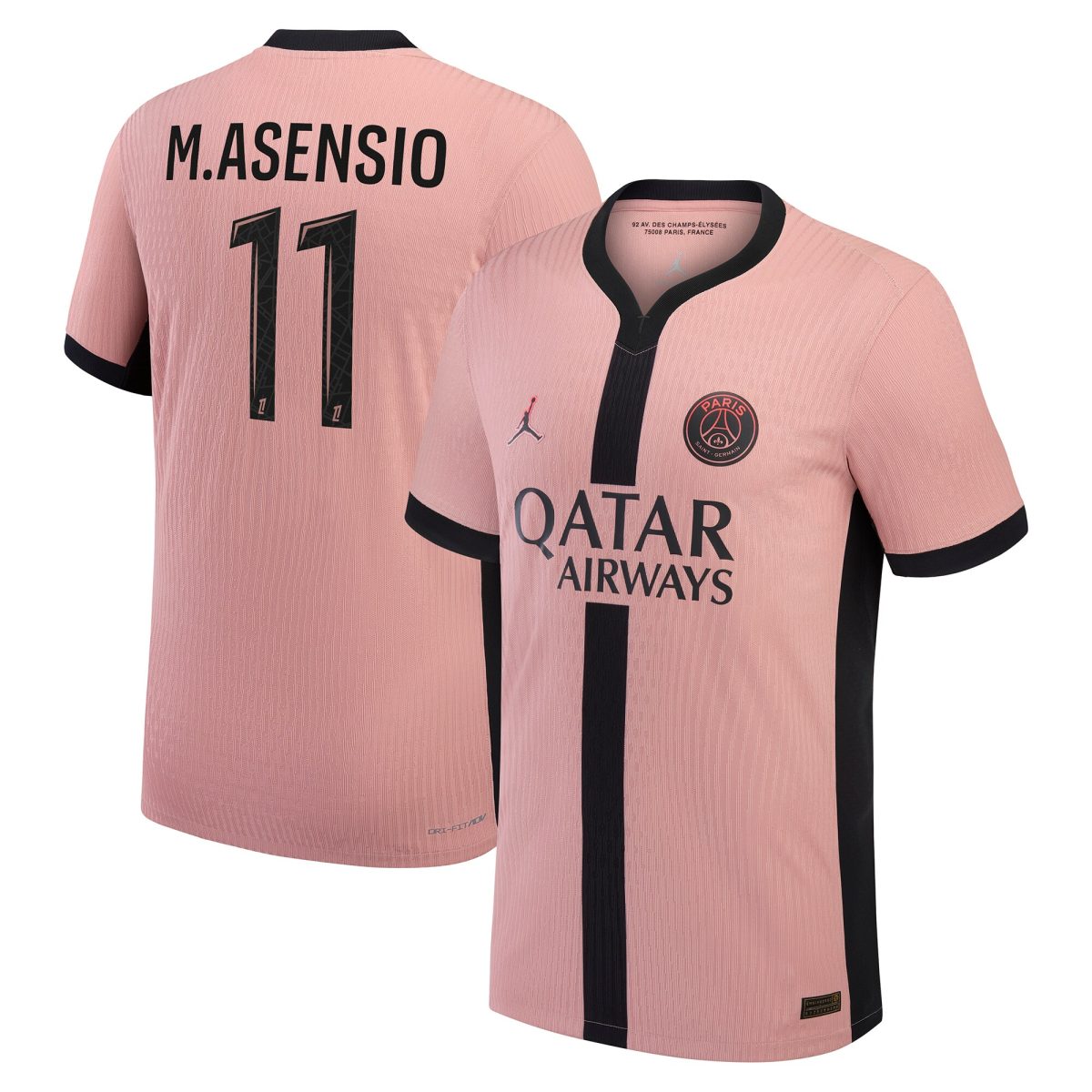 psg jordan third dri-fit adv match shirt 2024-25 with m.asensio 11 printing Kits Collection | Shop PSG Gear