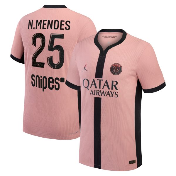 psg jordan third dri-fit adv match shirt 2024-25 with n.mendes 25 printing Kits Collection | Shop PSG Gear