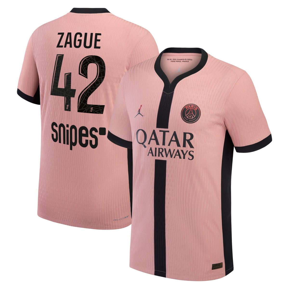 psg jordan third dri-fit adv match shirt 2024-25 with zague 42 printing Kits Collection | Shop PSG Gear