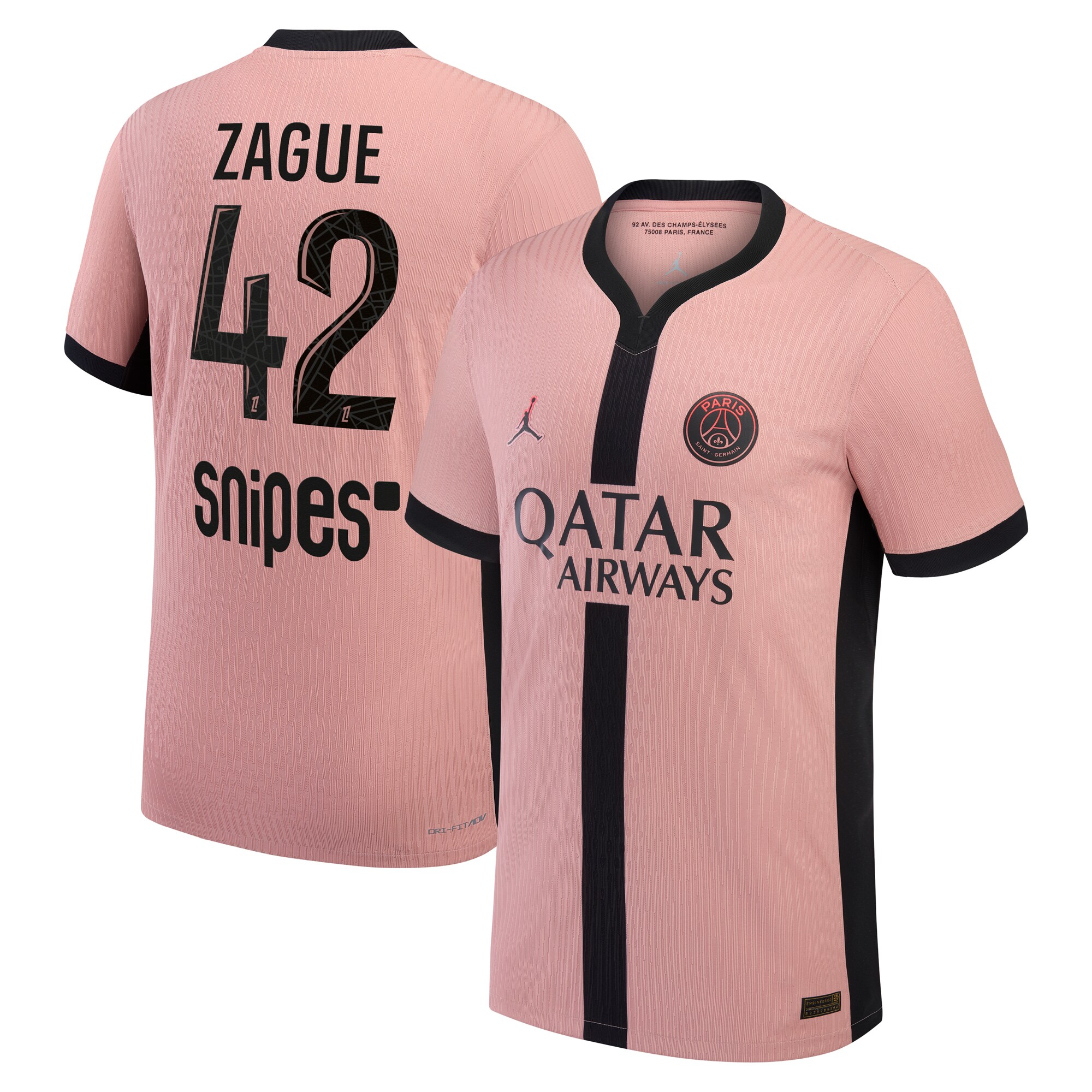 psg jordan third dri-fit adv match shirt 2024-25 with zague 42 printing Kits Collection | Shop PSG Gear
