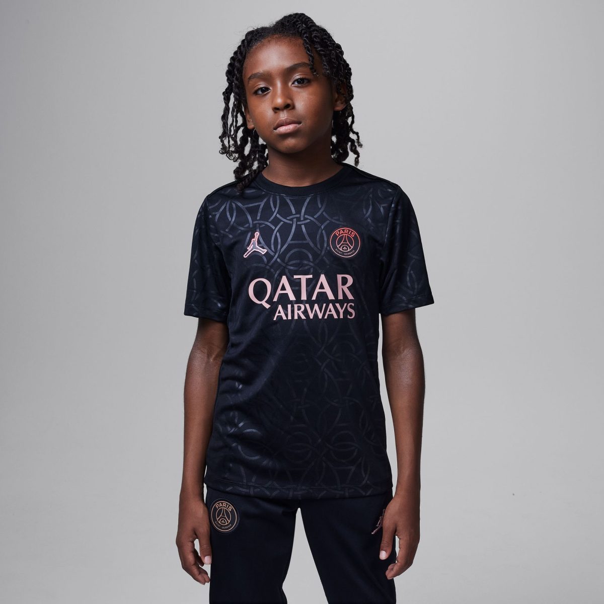 psg jordan third pre match top – black – kids Kits Collection | Shop PSG Gear