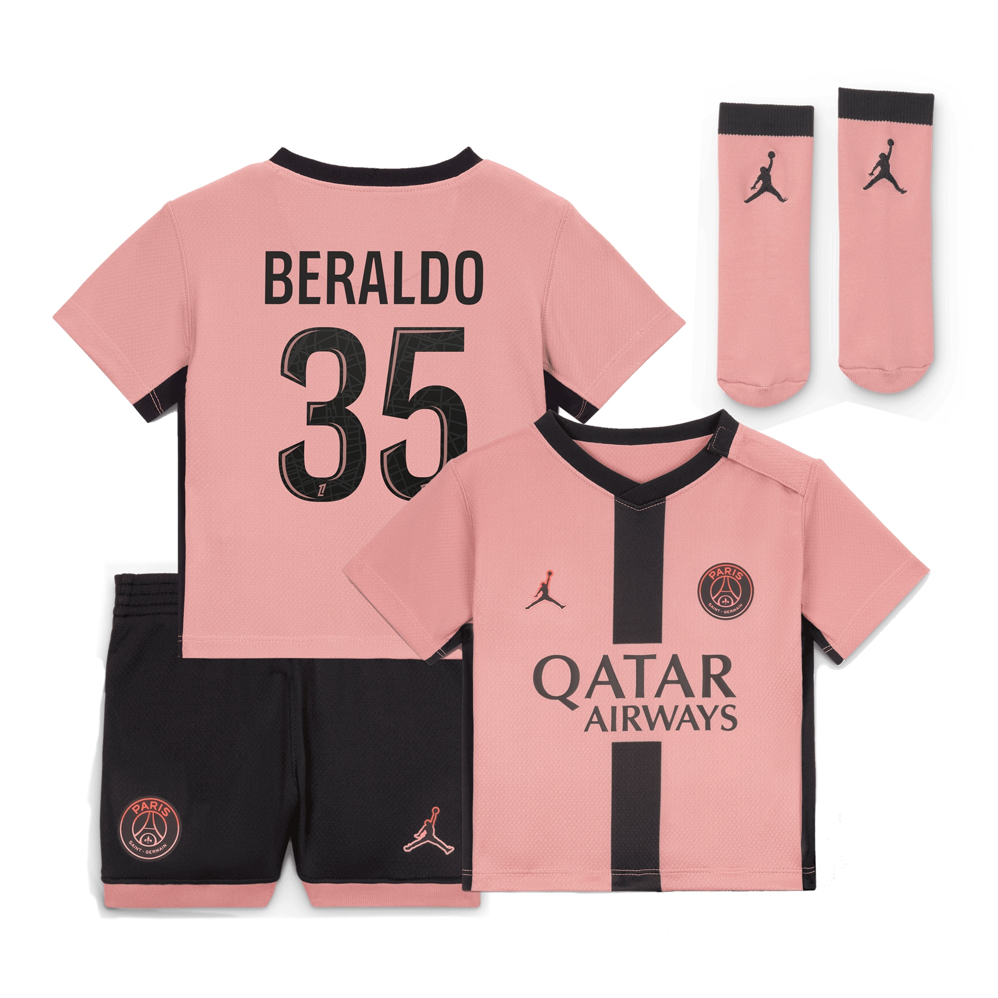 psg jordan third stadium mini kit 2024-25 – infants with beraldo 35 printing Kits Collection | Shop PSG Gear