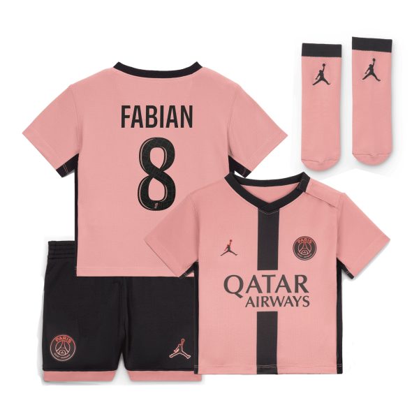 psg jordan third stadium mini kit 2024-25 – infants with fabian 8 printing Kits Collection | Shop PSG Gear