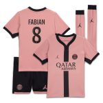psg jordan third stadium mini kit 2024-25 – little kids with fabian 8 printing Kits Collection | Shop PSG Gear