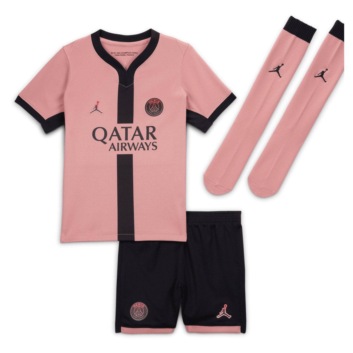 psg jordan third stadium mini kit 2024-25 – little kids with fabian 8 printing Kits Collection | Shop PSG Gear