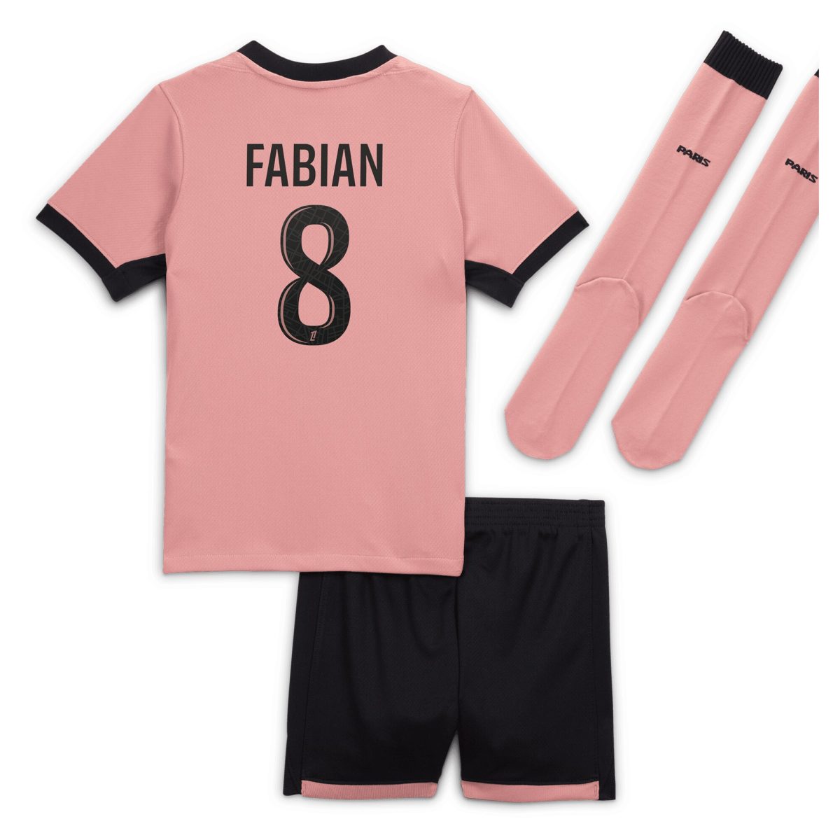 psg jordan third stadium mini kit 2024-25 – little kids with fabian 8 printing Kits Collection | Shop PSG Gear