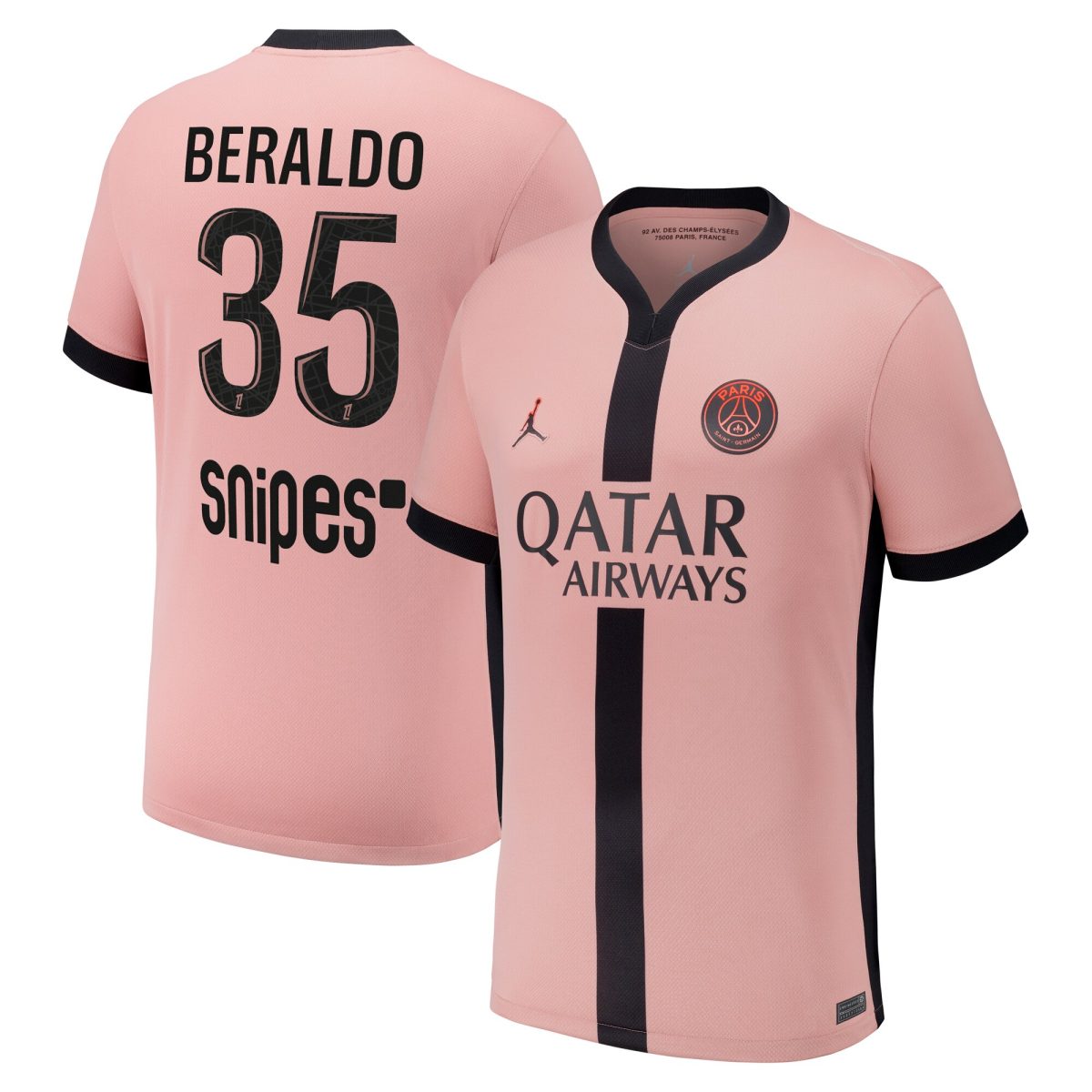 psg jordan third stadium shirt 2024-25 – kids with beraldo 35 printing Kits Collection | Shop PSG Gear
