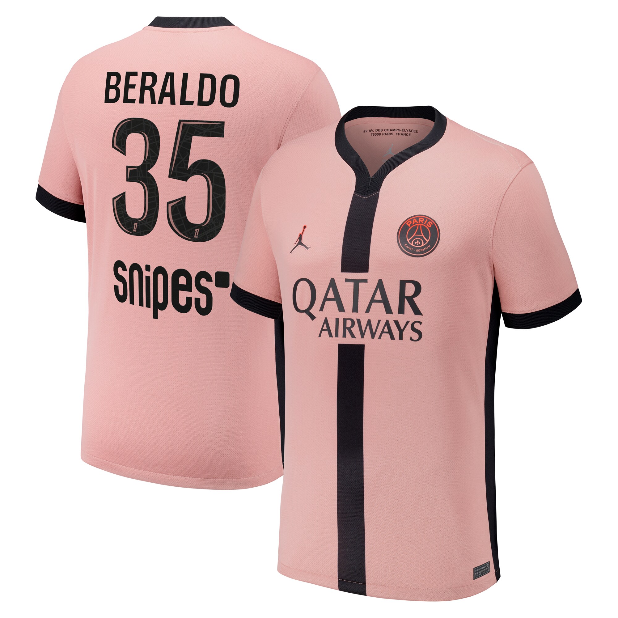 psg jordan third stadium shirt 2024-25 – kids with beraldo 35 printing Kits Collection | Shop PSG Gear