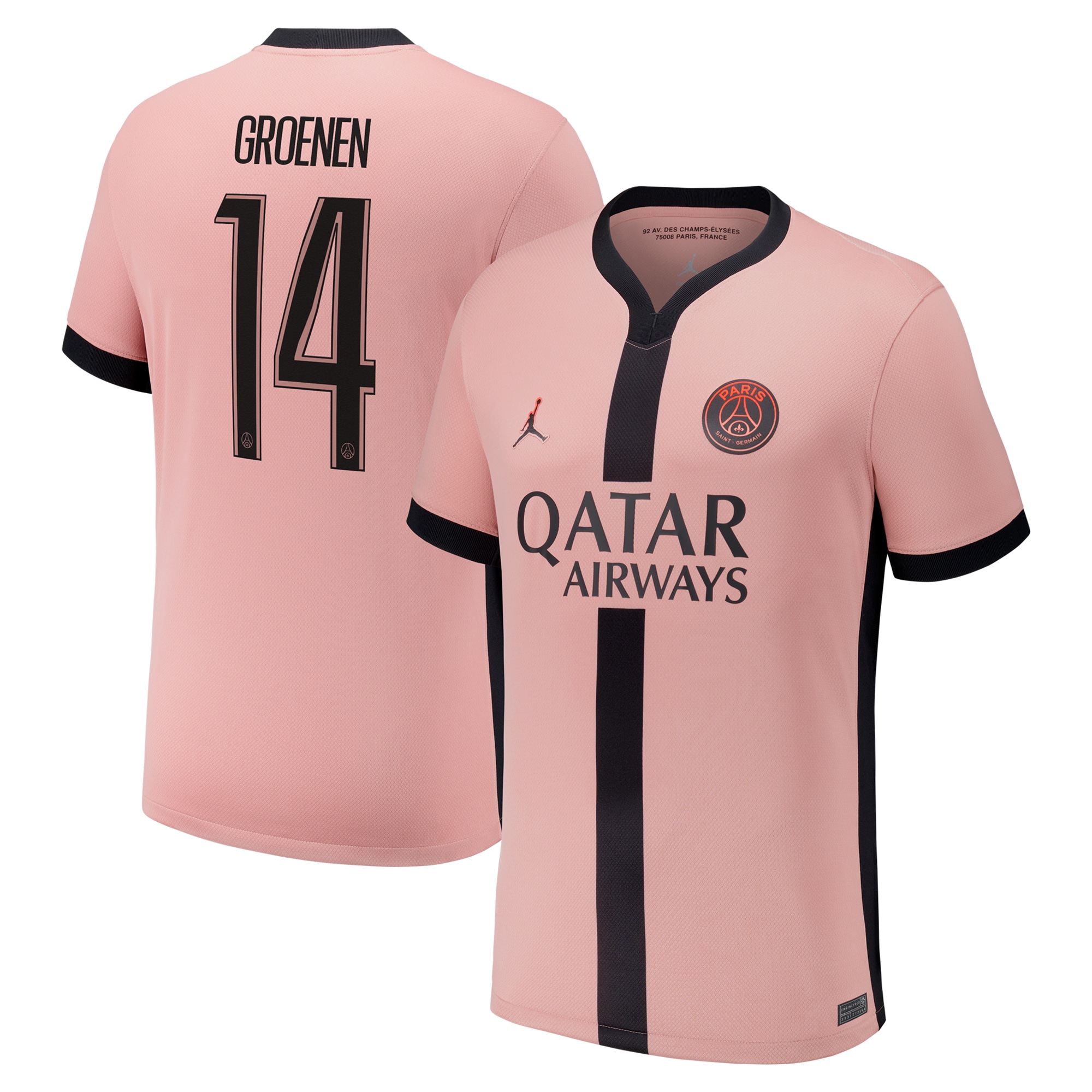 psg jordan third stadium shirt 2024-25 – kids with groenen 14 printing Kits Collection | Shop PSG Gear