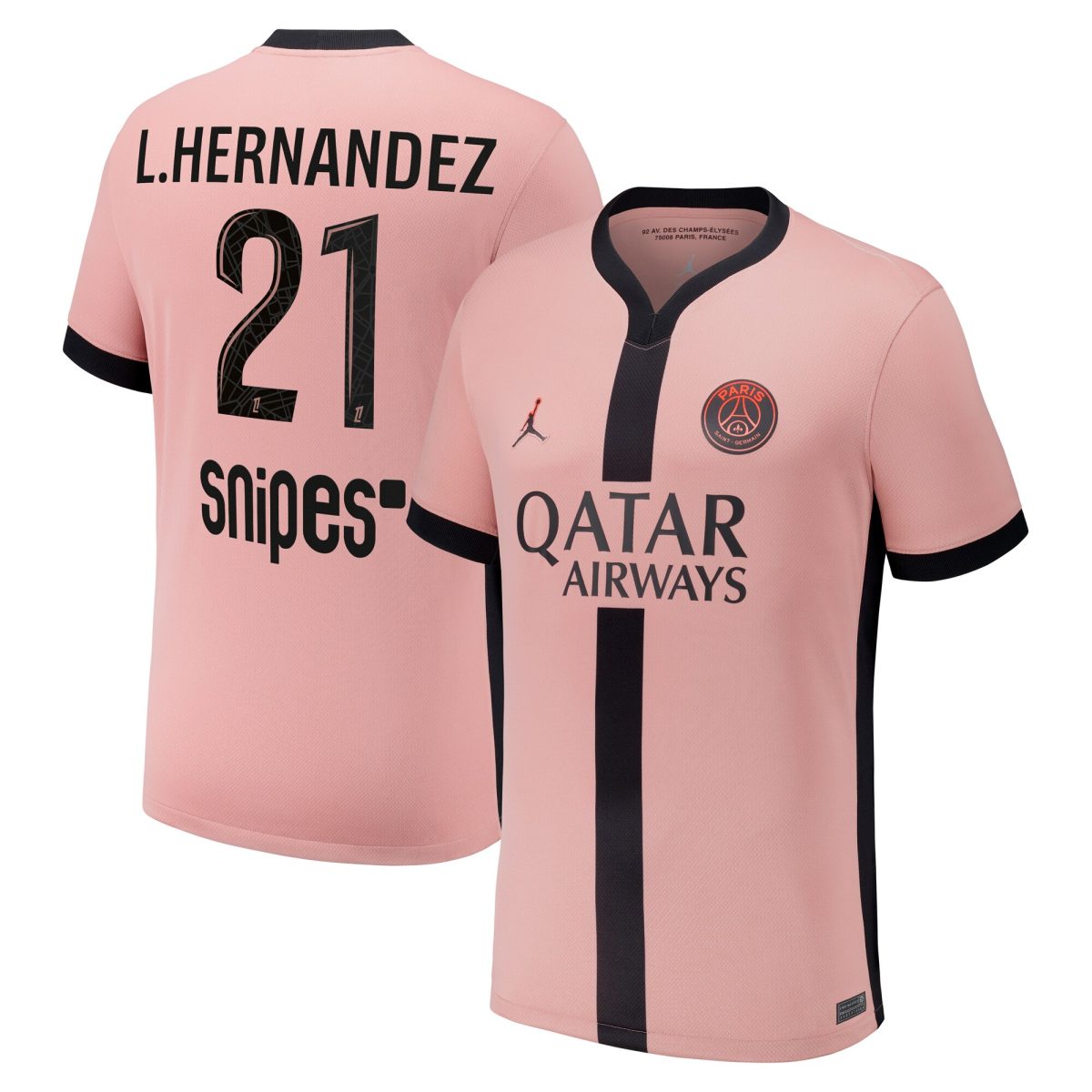 psg jordan third stadium shirt 2024-25 – kids with l.hernandez 21 printing Kits Collection | Shop PSG Gear