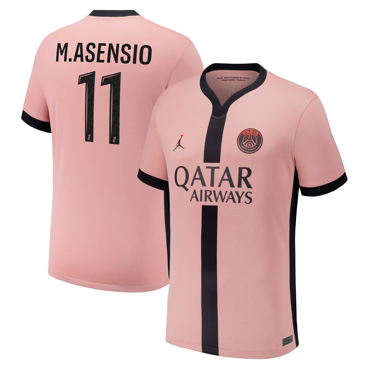 psg jordan third stadium shirt 2024-25 – kids with m.asensio 11 printing Kits Collection | Shop PSG Gear